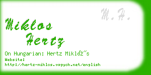 miklos hertz business card